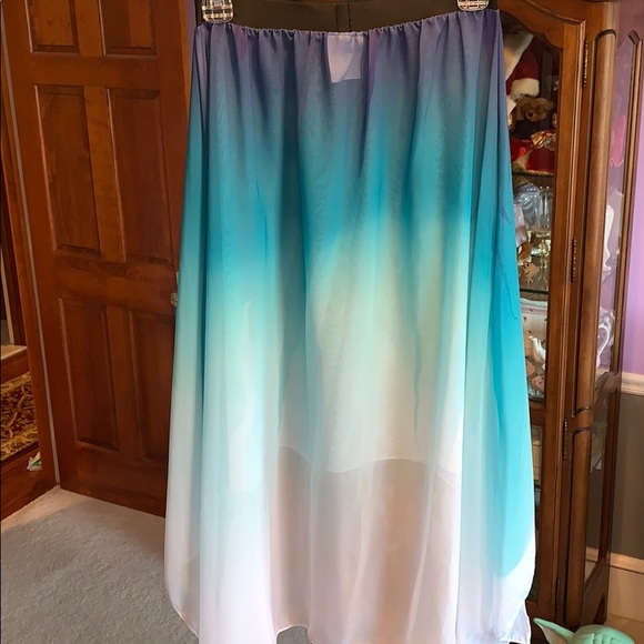 Alexandra - Blue Ombré dance skirt! - Picture 1 of 3